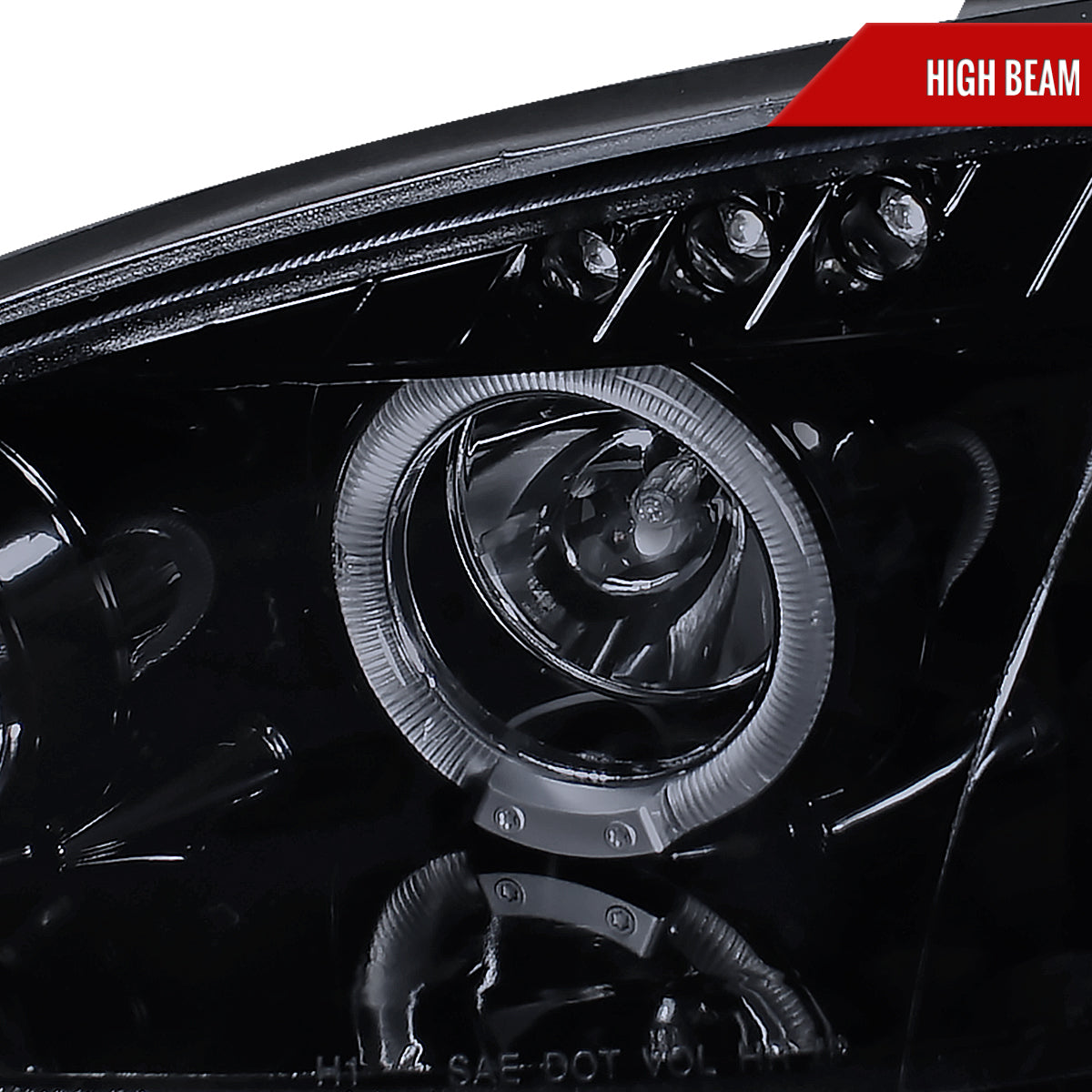 2001-2005 Mazda Miata MX-5 Dual Halo Projector Headlights (Glossy Black Housing/Smoked Lens)
