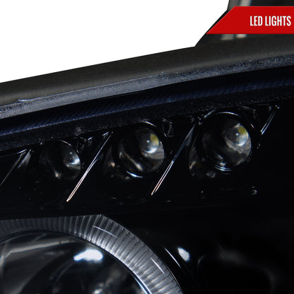 2001-2005 Mazda Miata MX-5 Dual Halo Projector Headlights (Glossy Black Housing/Smoked Lens)