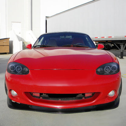 2001-2005 Mazda Miata MX-5 Dual Halo Projector Headlights (Glossy Black Housing/Smoked Lens)