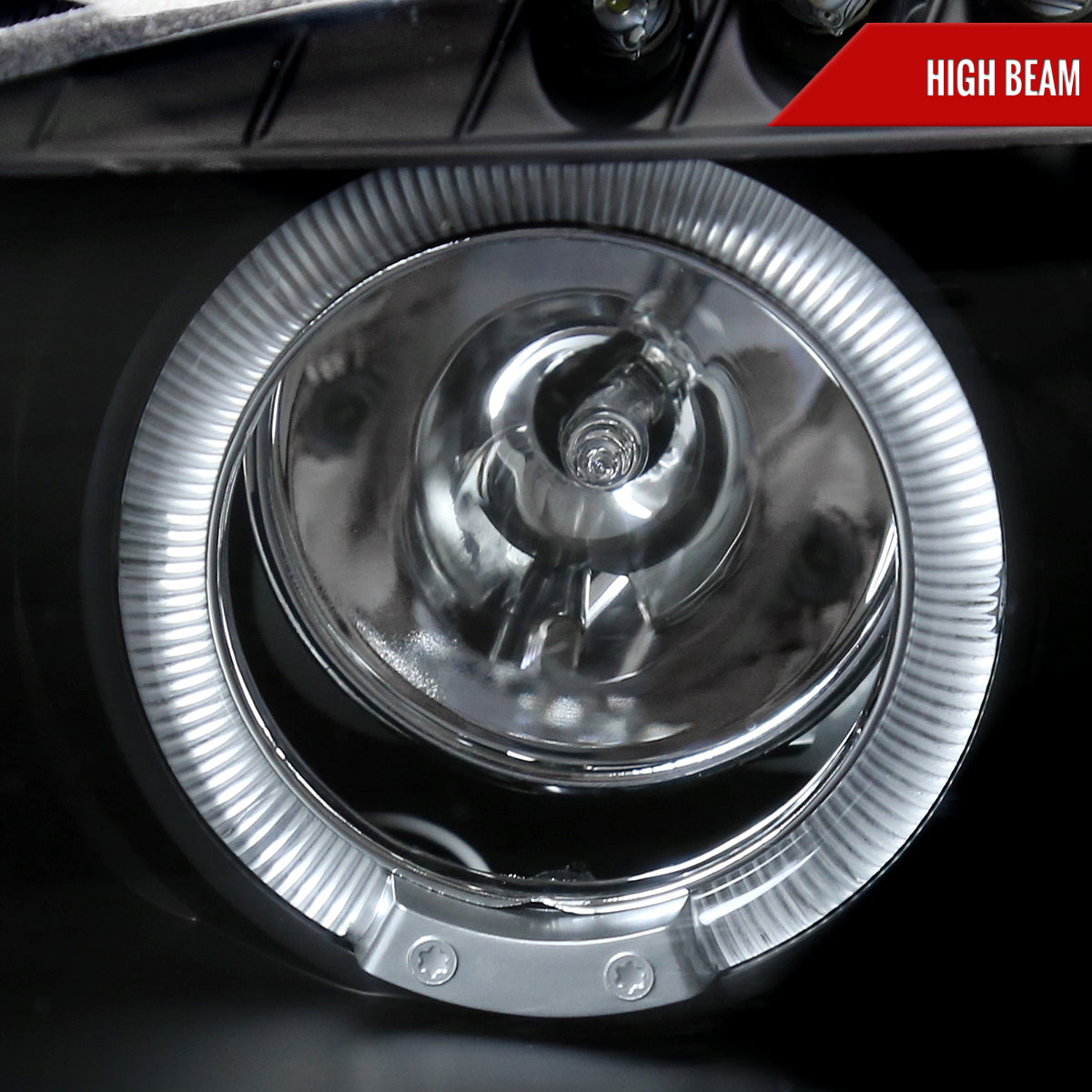 2001-2005 Mazda Miata MX-5 Dual Halo Projector Headlights (Matte Black Housing/Clear Lens)