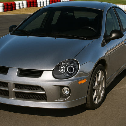 2003-2005 Dodge Neon Dual Halo Projector Headlights (Matte Black Housing/Clear Lens)