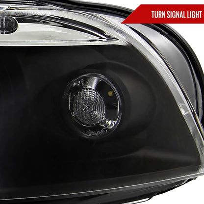 2001-2005 Volkswagen Passat Dual Halo Projector Headlights (Matte Black Housing/Clear Lens)