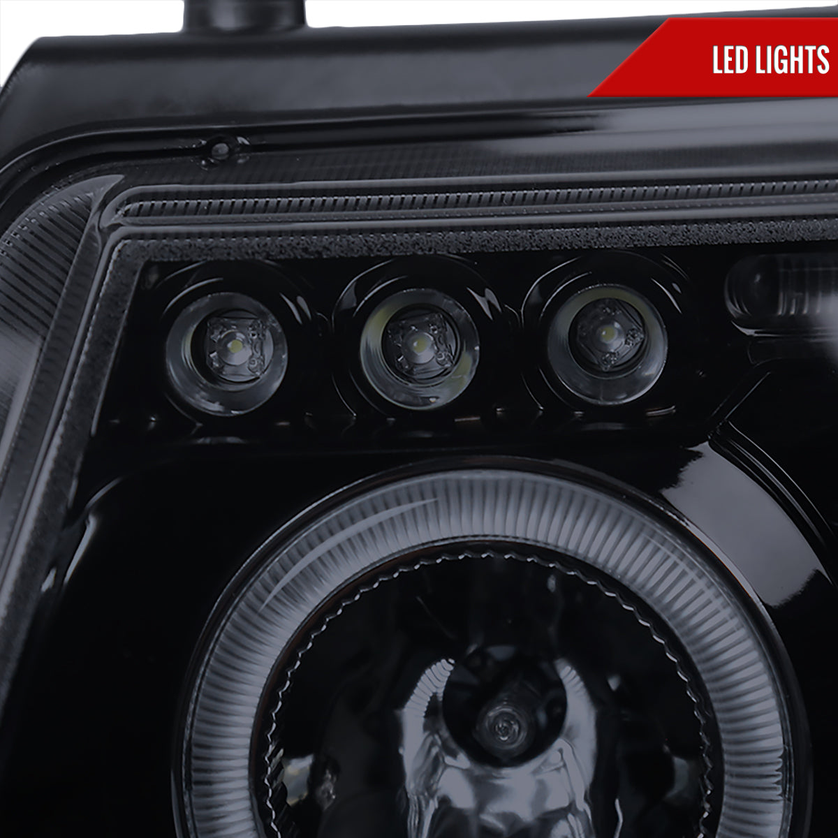 1997-2000 Volkswagen Passat Dual Halo Projector Headlights (Glossy Black Housing/Smoked Lens)