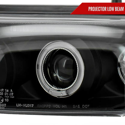 1997-2000 Volkswagen Passat Dual Halo Projector Headlights (Matte Black Housing/Clear Lens)