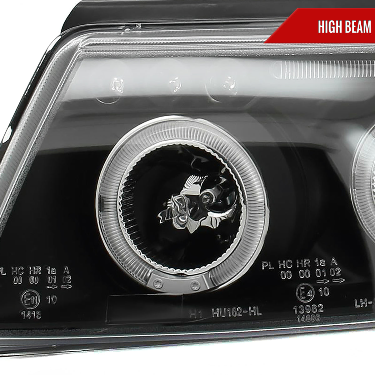 1997-2000 Volkswagen Passat Dual Halo Projector Headlights (Matte Black Housing/Clear Lens)