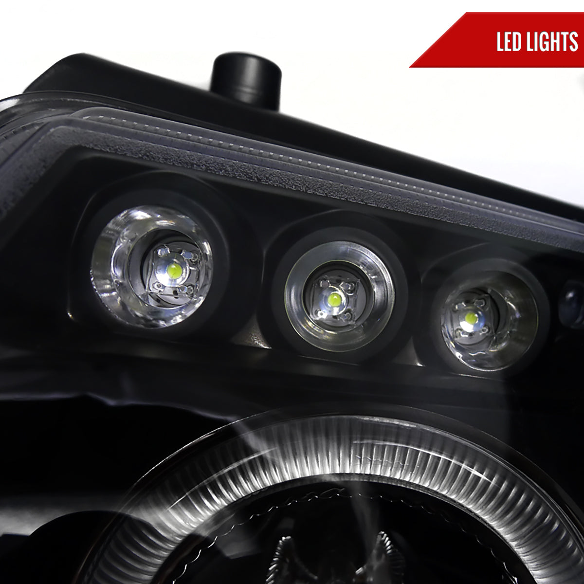 1997-2000 Volkswagen Passat Dual Halo Projector Headlights (Matte Black Housing/Clear Lens)