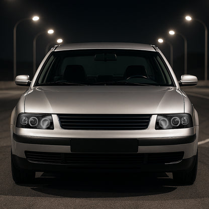 1997-2000 Volkswagen Passat Dual Halo Projector Headlights (Matte Black Housing/Clear Lens)
