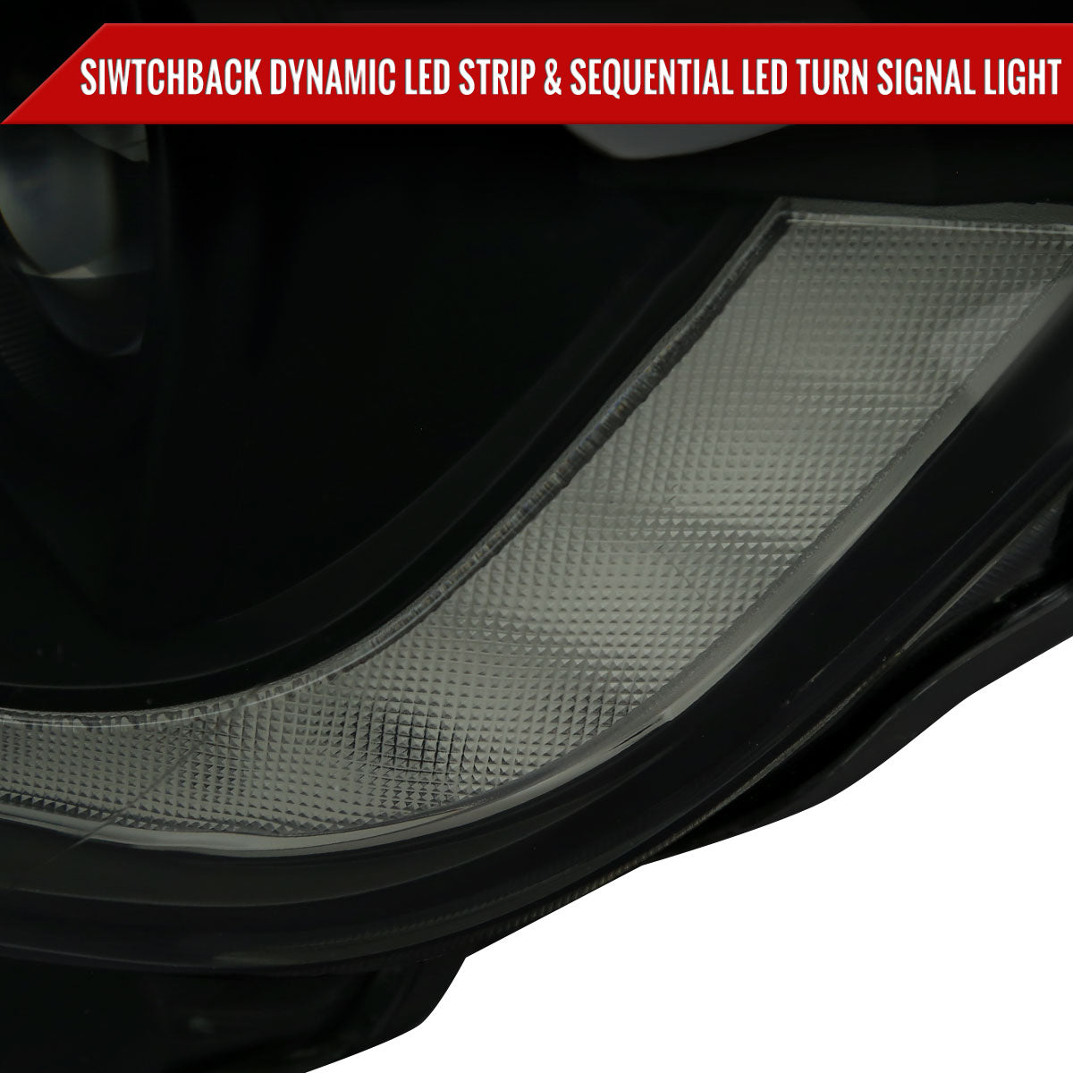 2019-2022 Ford Ranger Switchback Sequential LED Bar Projector Headlights (Matte Black Housing/Smoked Lens)