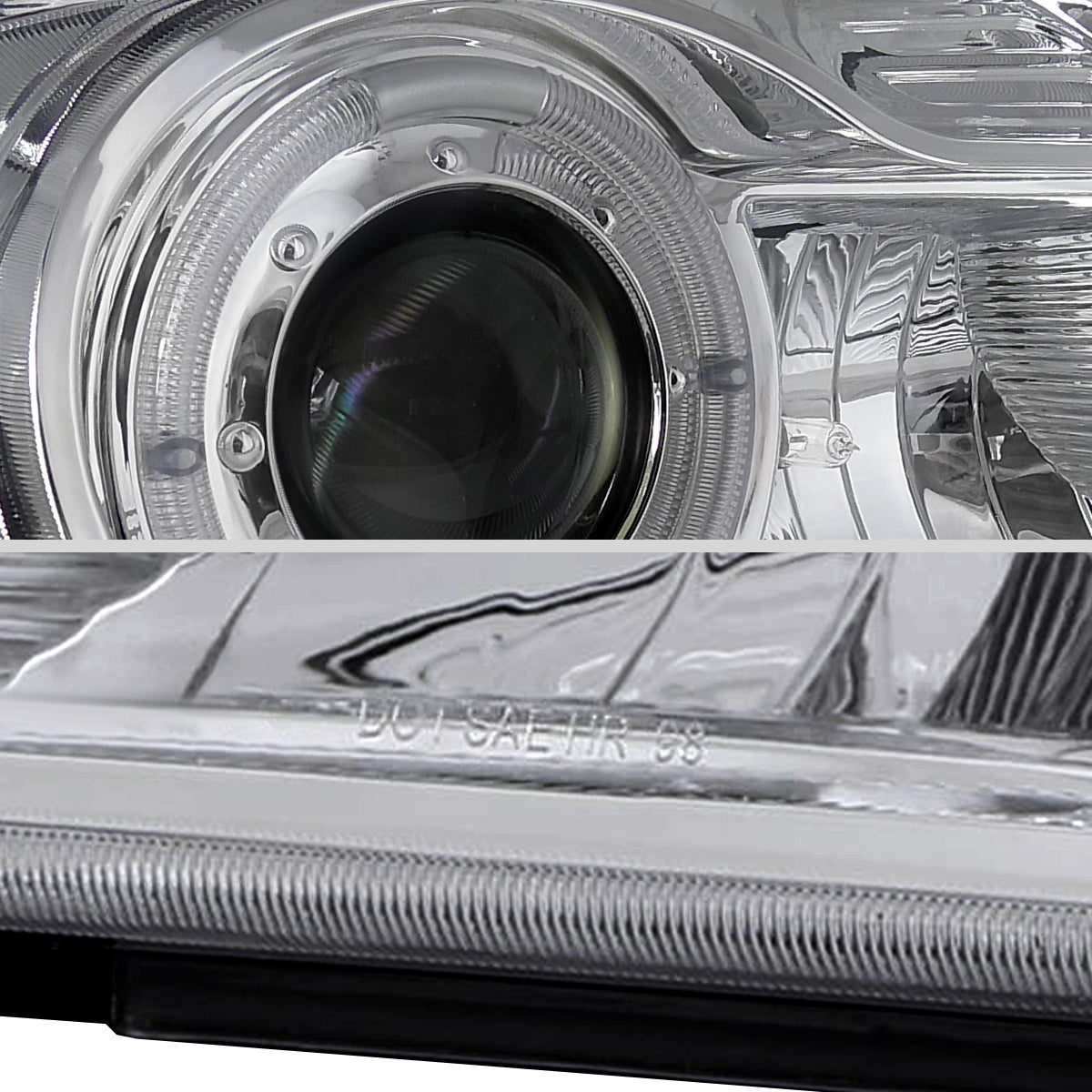 1998-2000 Ford Ranger Halo Projector Headlights (Chrome Housing/Clear Lens)