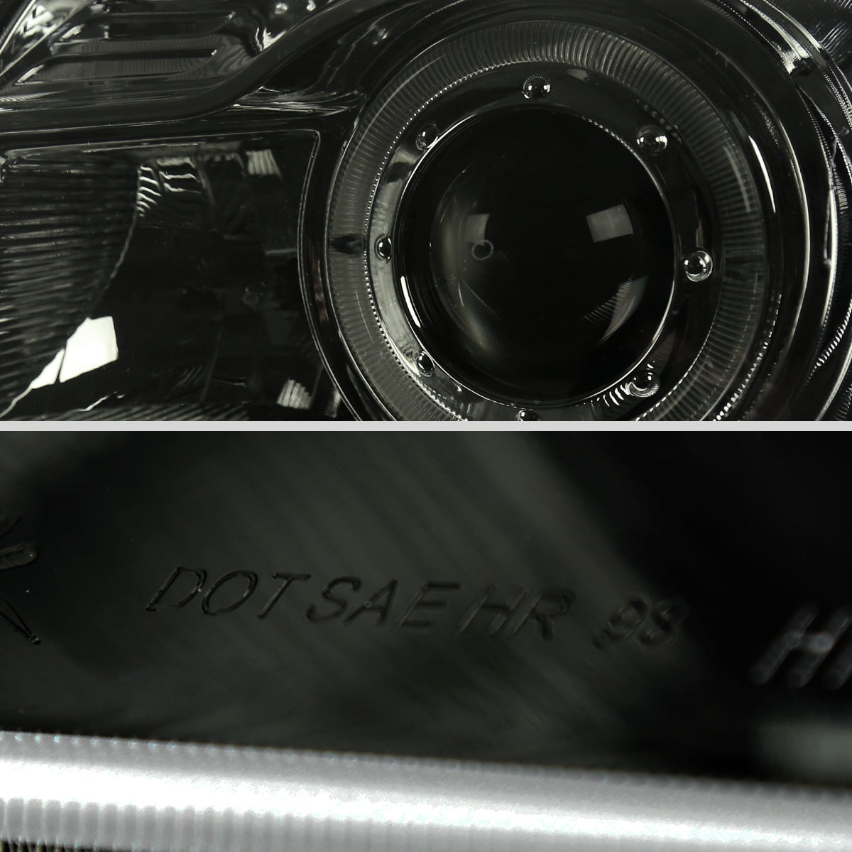 1998-2000 Ford Ranger Halo Projector Headlights (Chrome Housing/Smoked Lens)
