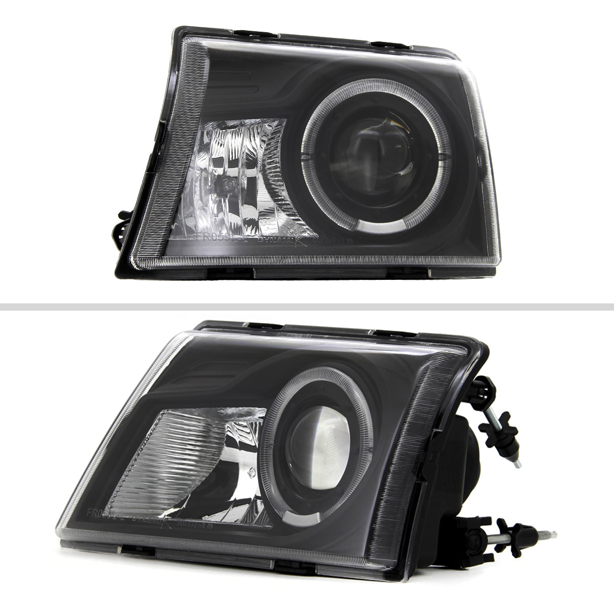 1998-2000 Ford Ranger Halo Projector Headlights (Matte Black Housing/Clear Lens)