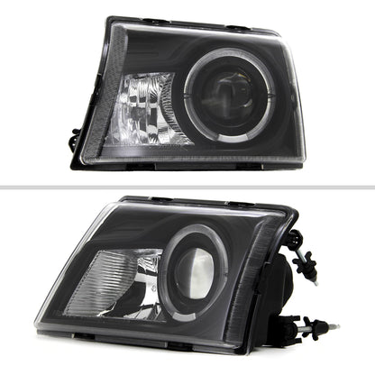 1998-2000 Ford Ranger Halo Projector Headlights (Matte Black Housing/Clear Lens)