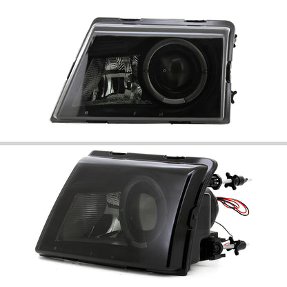 1998-2000 Ford Ranger Halo Projector Headlights (Black Housing/Smoked Lens)