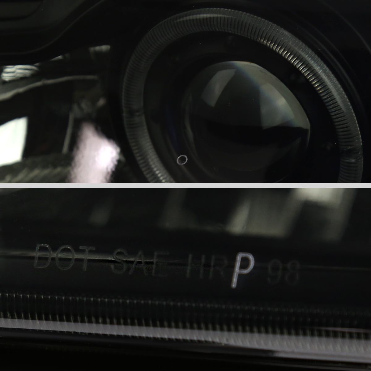 1998-2000 Ford Ranger Halo Projector Headlights (Black Housing/Smoked Lens)