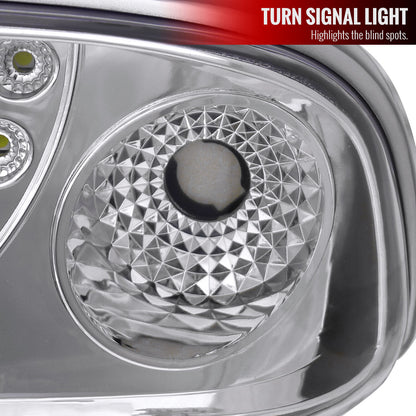 1998-2004 Chevrolet S10 Dual Halo Projector Headlights (Chrome Housing/Clear Lens)