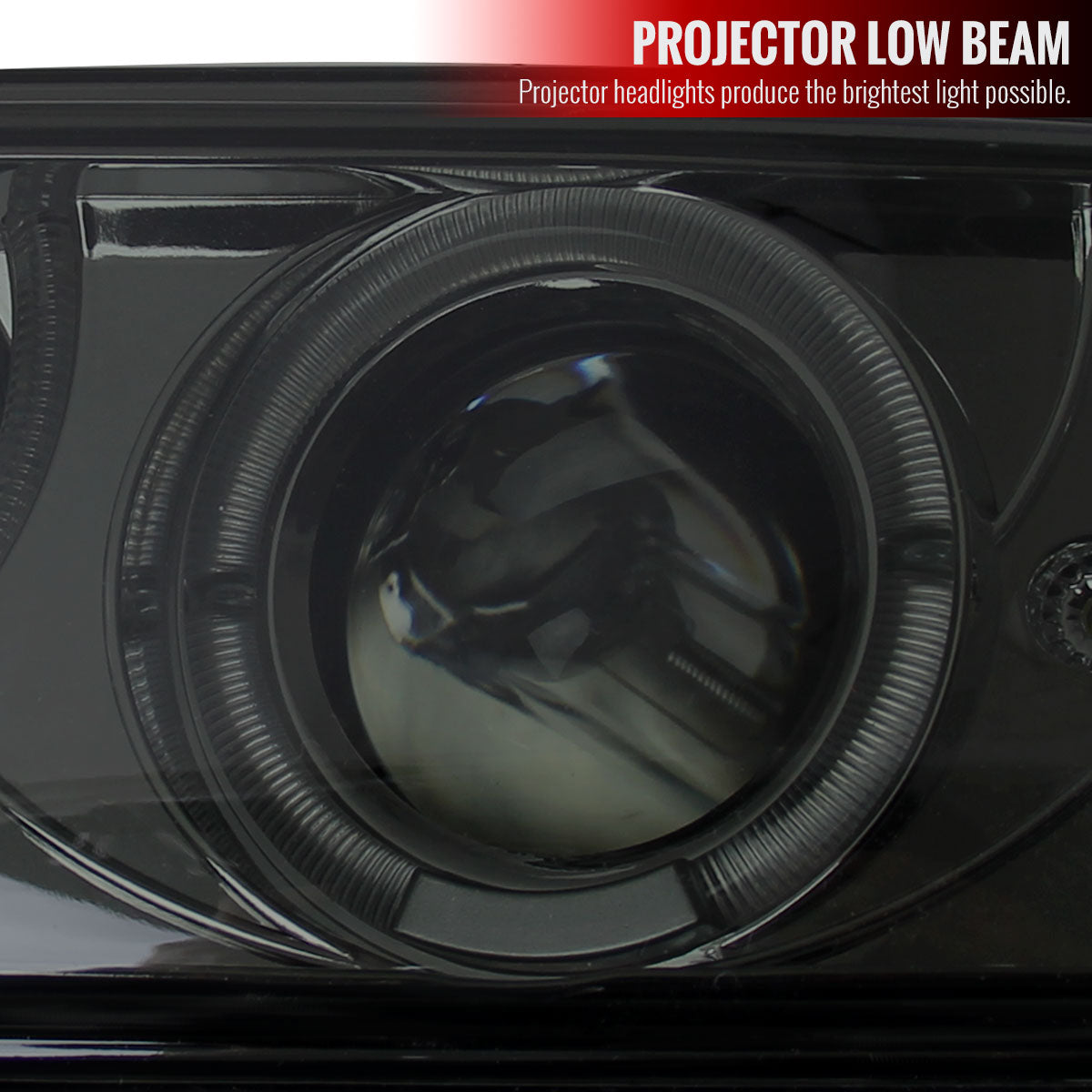 1998-2004 Chevrolet S10 Dual Halo Projector Headlights (Chrome Housing/Smoked Lens)