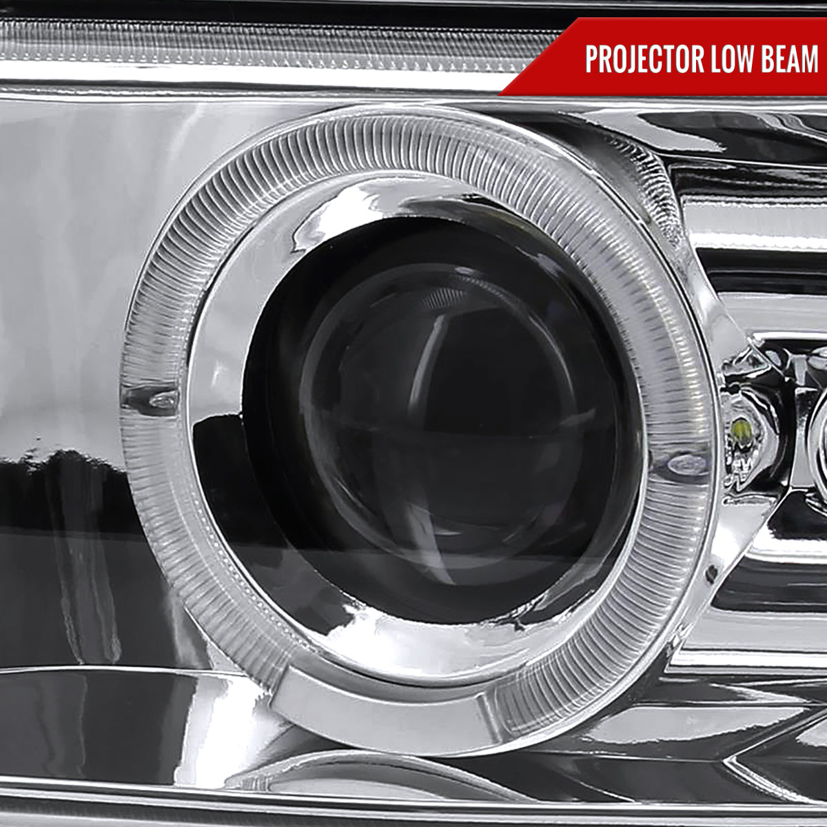 1999-2002 Chevrolet Silverado/ 2000-2006 Tahoe Suburban Dual Halo Projector Headlights (Chrome Housing/Clear Lens)