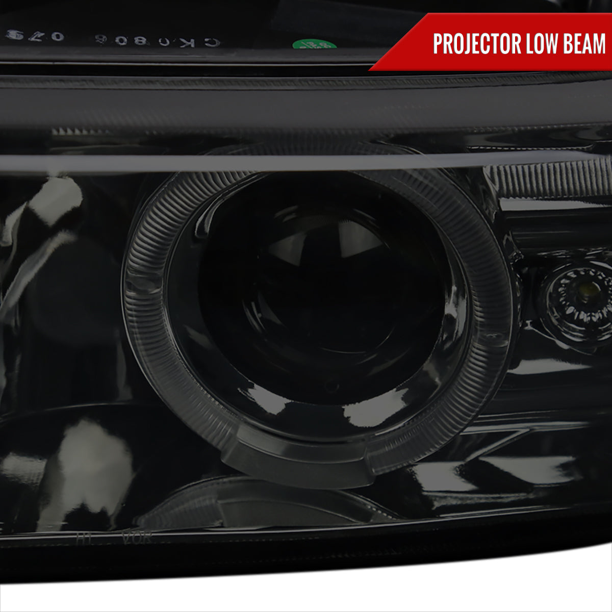 1999-2002 Chevrolet Silverado/ 2000-2006 Tahoe Suburban Dual Halo Projector Headlights (Chrome Housing/Smoked Lens)