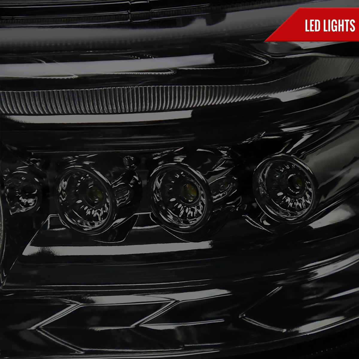 1999-2002 Chevrolet Silverado/ 2000-2006 Tahoe Suburban Dual Halo Projector Headlights (Chrome Housing/Smoked Lens)
