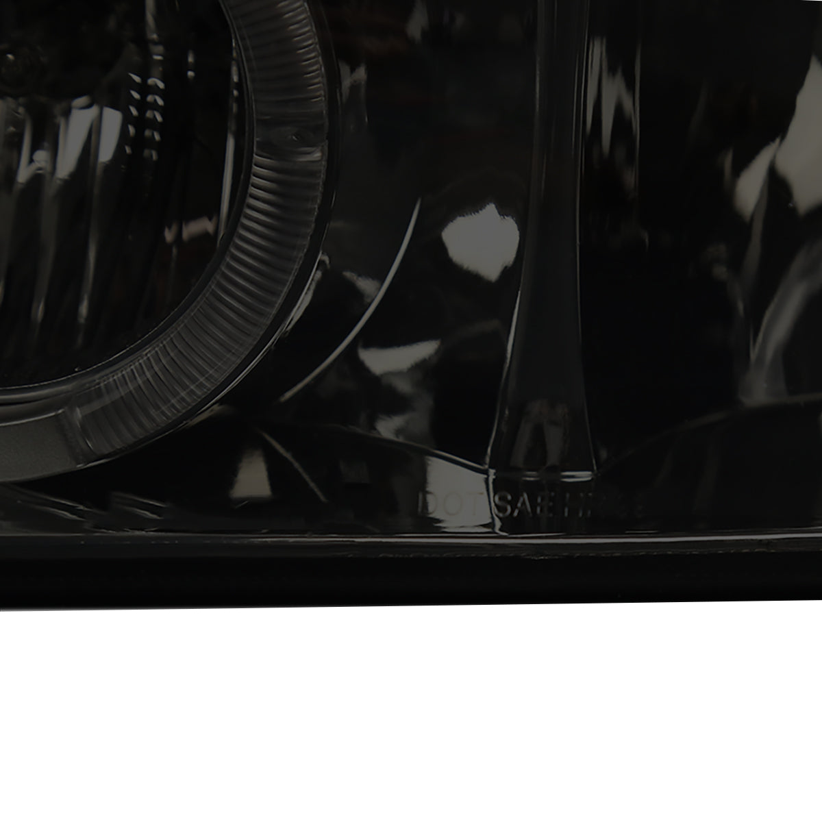 1999-2002 Chevrolet Silverado/ 2000-2006 Tahoe Suburban Dual Halo Projector Headlights (Chrome Housing/Smoked Lens)