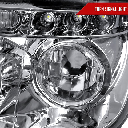 2001-2003 BMW E53 X5 Dual Halo Projector Headlights (Chrome Housing/Clear Lens)