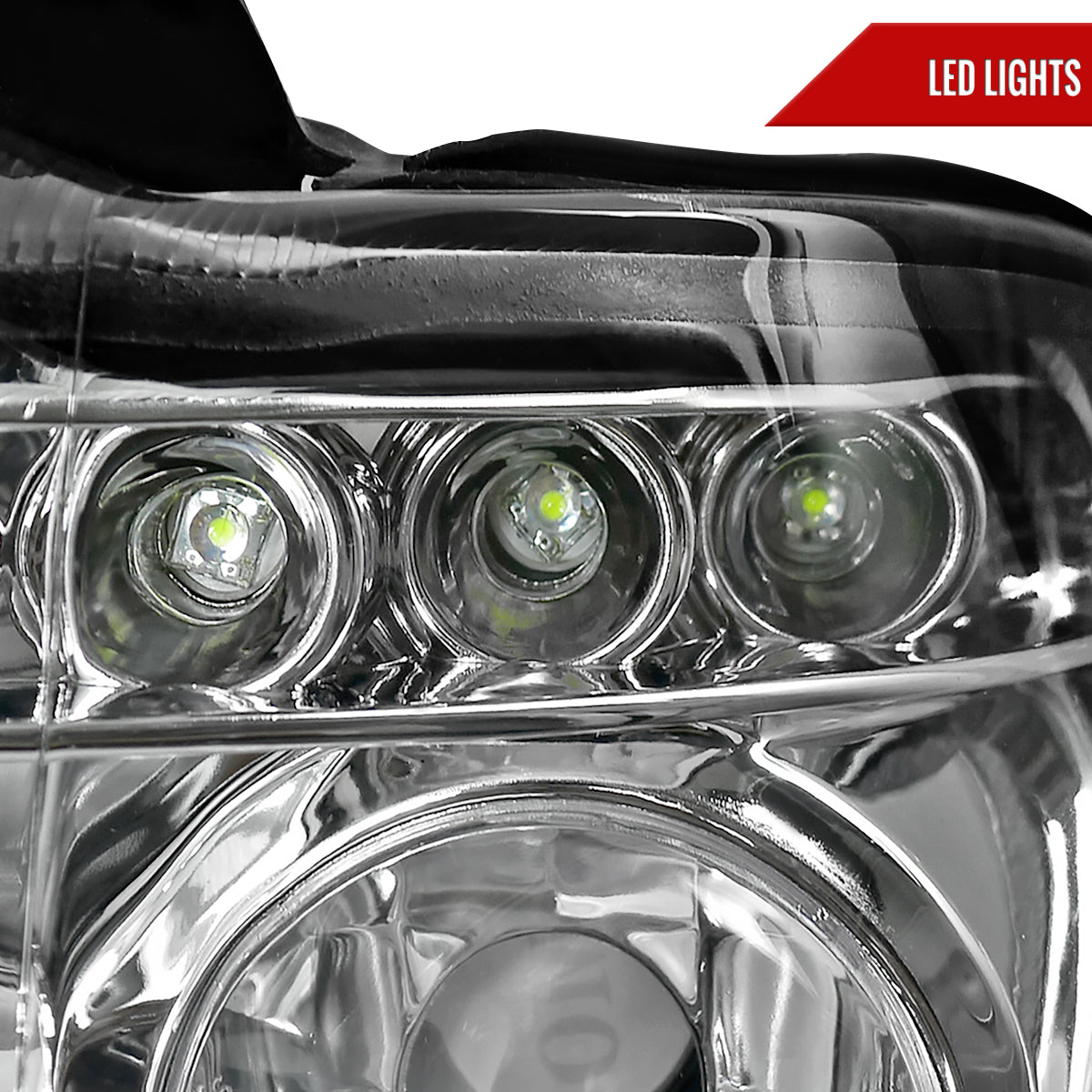 2001-2003 BMW E53 X5 Dual Halo Projector Headlights (Chrome Housing/Clear Lens)