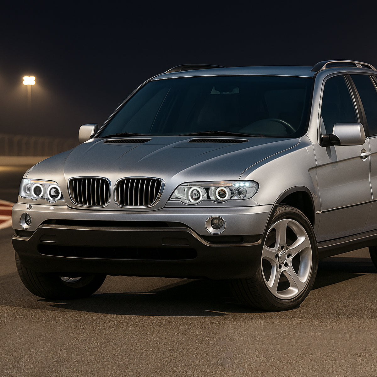 2001-2003 BMW E53 X5 Dual Halo Projector Headlights (Chrome Housing/Clear Lens)