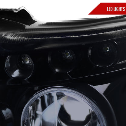 2001-2003 BMW E53 X5 Dual Halo Projector Headlights (Glossy Black Housing/Smoked Lens)