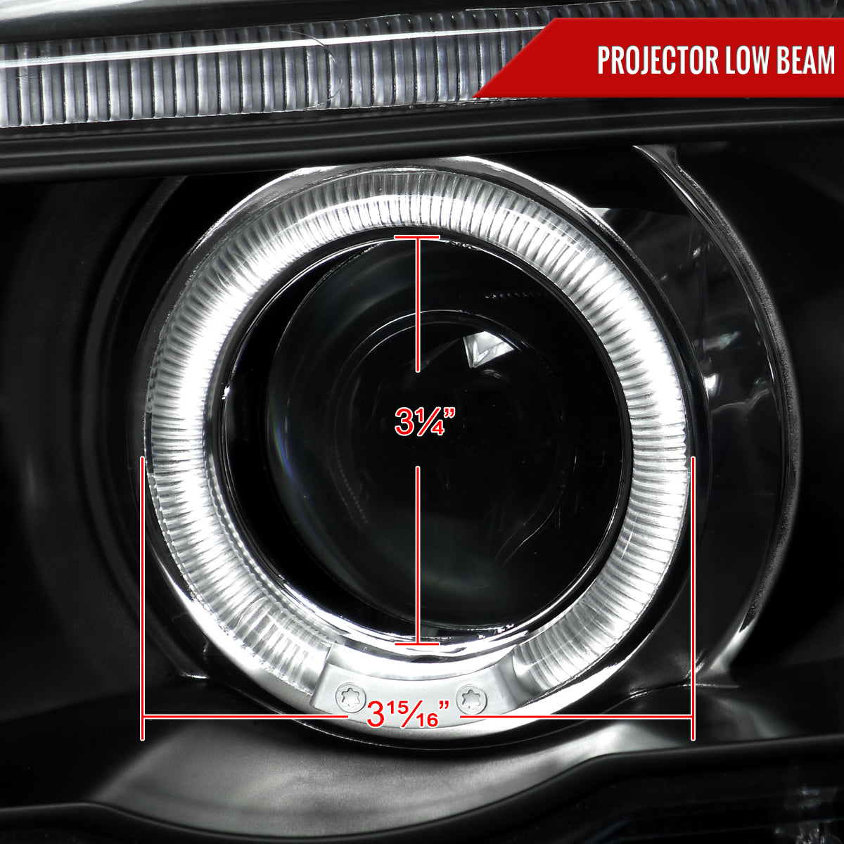 2001-2003 BMW E53 X5 Dual Halo Projector Headlights (Matte Black Housing/Clear Lens)