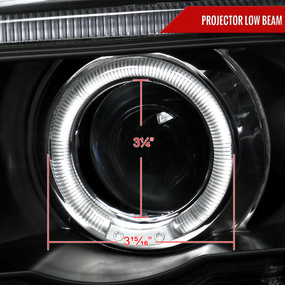 2001-2003 BMW E53 X5 Dual Halo Projector Headlights (Matte Black Housing/Clear Lens)