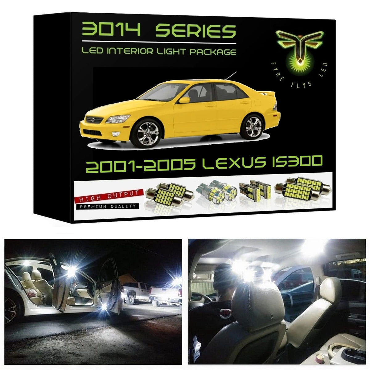 2001-2005 Lexus IS300 Super Bright LED interior light kit 3014 Series