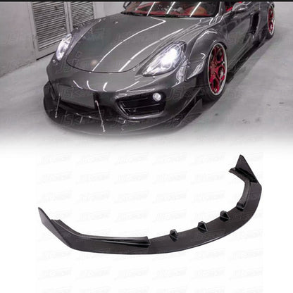 Carbon Fiber Front Lip Canards Spoiler for Porsche Cayman 981 13-15