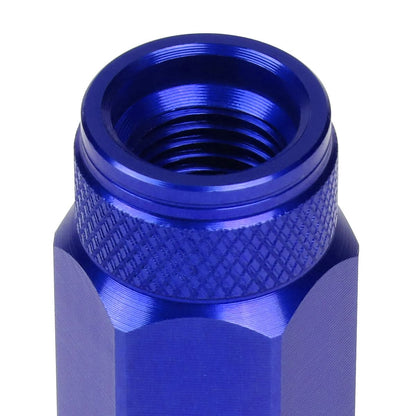 Aluminum Lug Nuts Open-End 70MM M12X1.25 20PCS with Adapter Blue