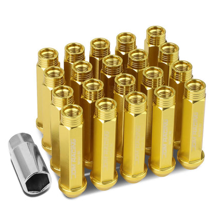 Aluminum Acorn Extended Lug Nuts M12 x 1.5 Gold 20pc Set