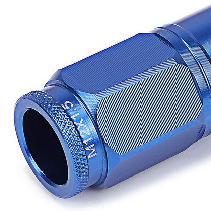 M12 x 1.5 Acorn Style Lug Nuts with Locks - Aluminum Blue