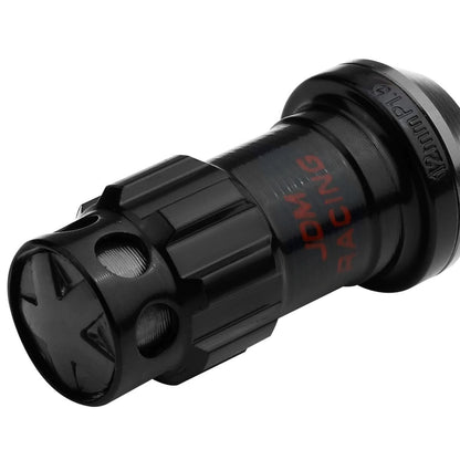 M12 x 1.5 Aluminum Lug Nuts with Locks 16pc Set - Black