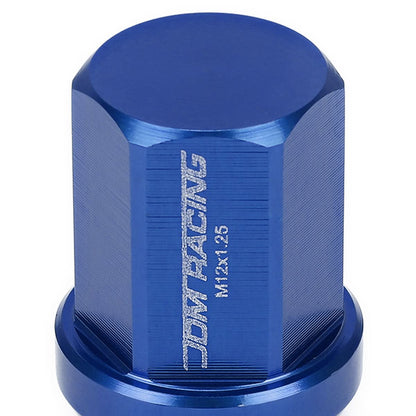 Acorn Style Aluminum Lug Nuts M12x1.25 20pc Set - Blue