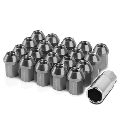 M12 x 1.5 Acorn Style Lug Nuts 35mm Closed End Gun Metal 20pc Aluminum
