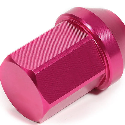 M12 x 1.5 Acorn Style Aluminum Lug Nuts - 35mm Pink 20pc Set