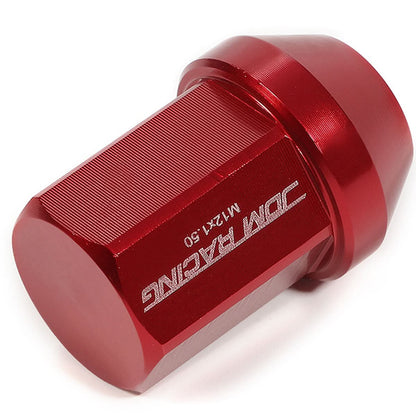 M12 x 1.5 Acorn Style Aluminum Lug Nuts - 35mm Red 20pc Set