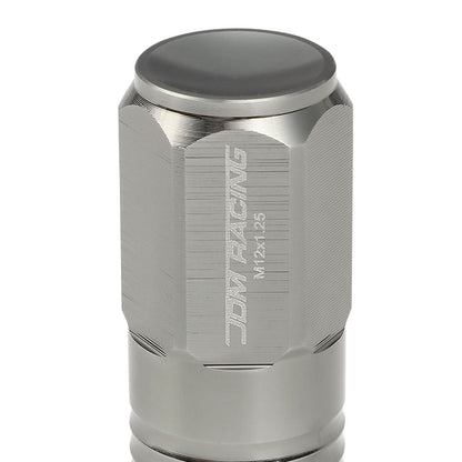 M12 X 1.25 Extended Grooved Shank Lug Nuts 20pc Set - Aluminum