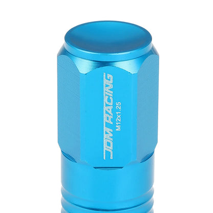 Aluminum Lug Nuts M12x1.25 50mm Grooved Shank Extended Closed End 20pc
