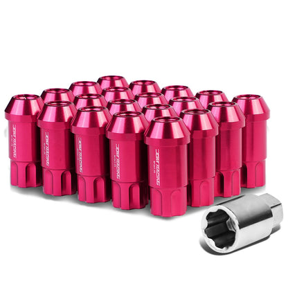 L40 Style Extended Open End Aluminum Lug Nuts M12x1.5 20pc Pink