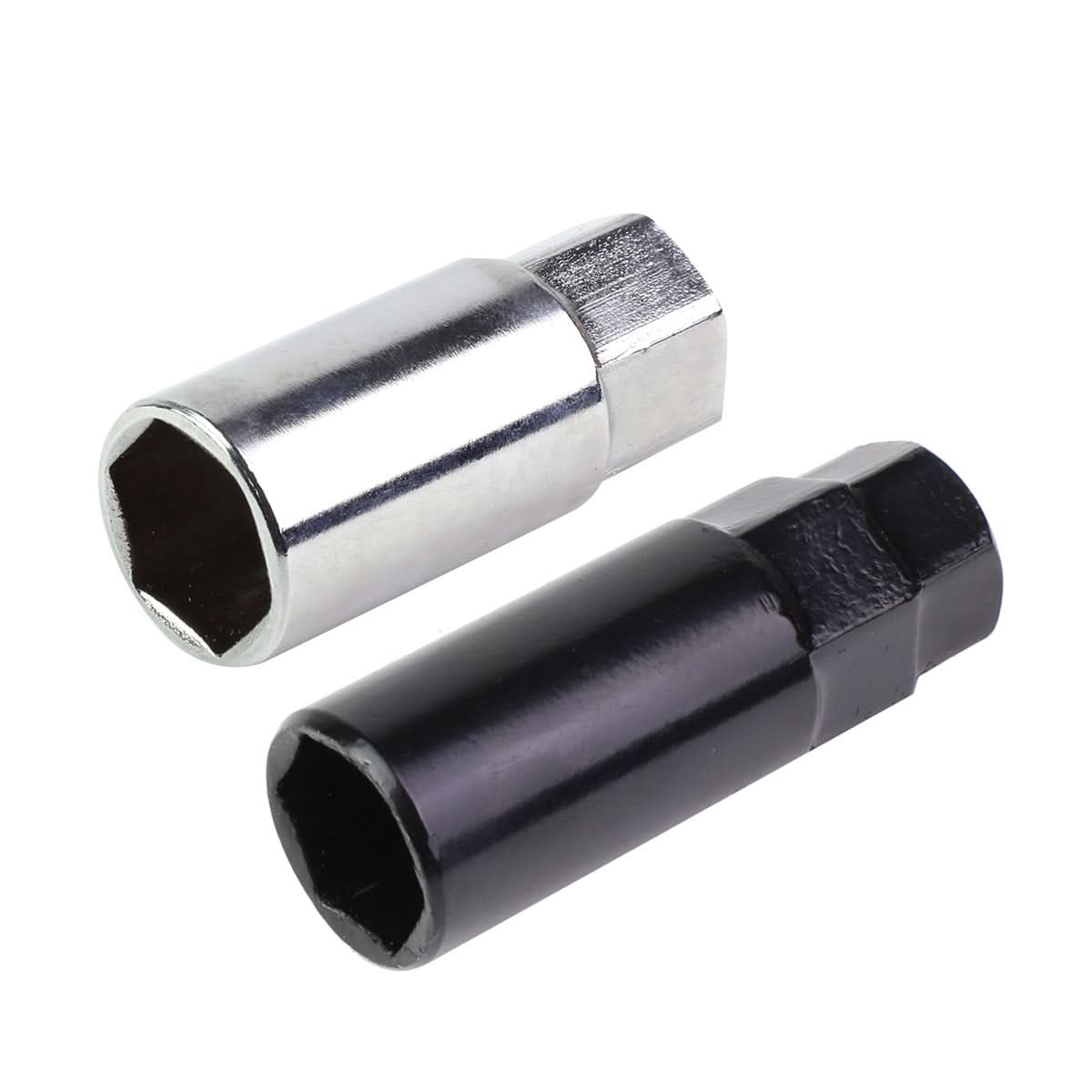 M12 x 1.5 Extended Aluminum Lug Nuts with Removable Spike - Light Blue