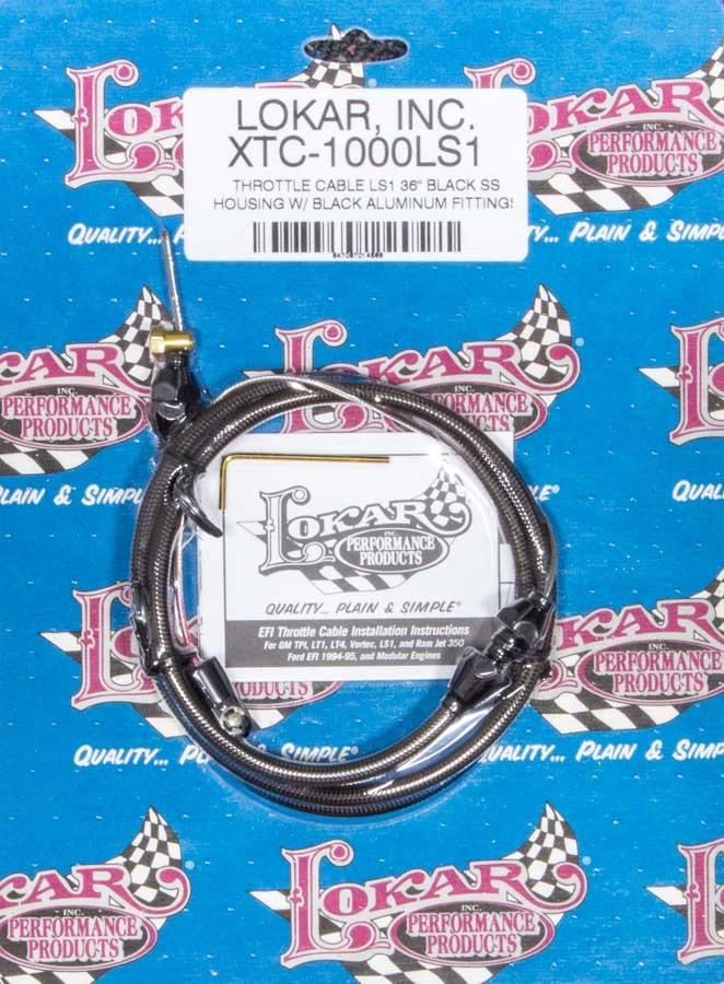 THROTTLE CABLE 36 IN. BLACK SS