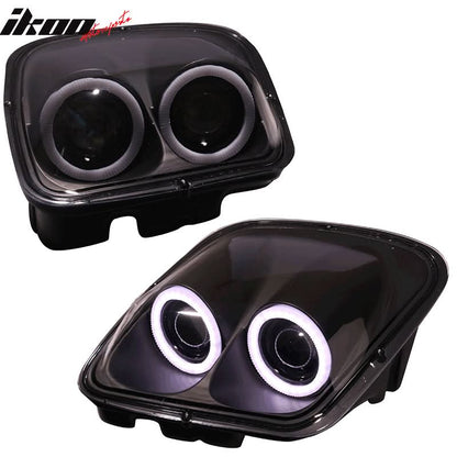 1997-2004 Chevy Corvette C5 Headlights Projector Dual LED Halo Rims