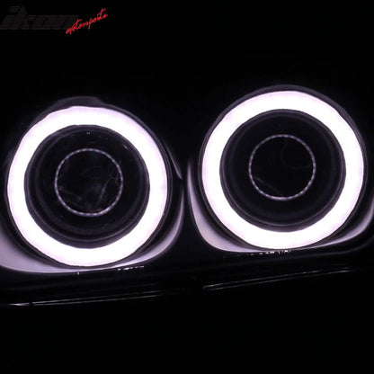 1997-2004 Chevy Corvette C5 2X 6000K Headlight Dual LED Halo Rim