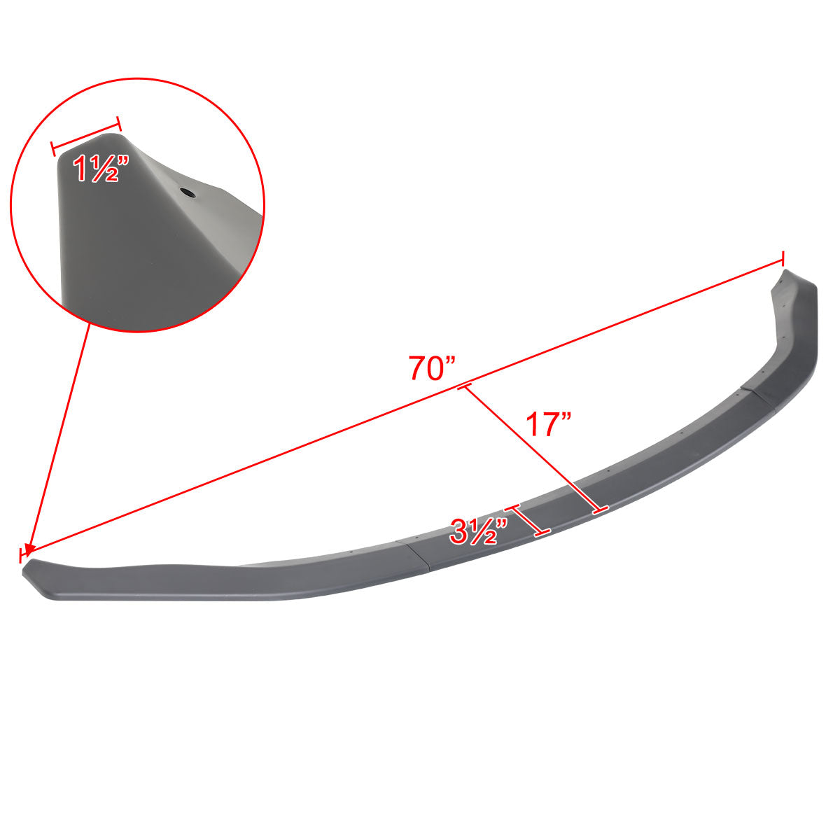 2003-2005 Nissan 350Z Matte Black 3PC Front Bumper Lip Splitter Kit