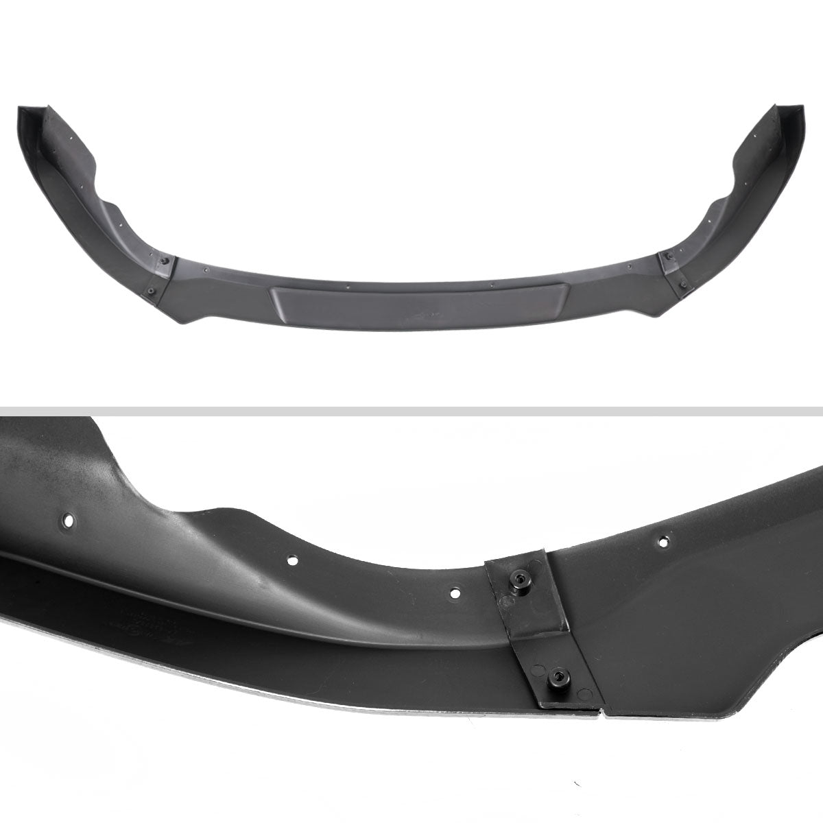 2009-2012 Nissan 370Z Glossy Black/Red Trim 3PC Front Bumper Lip Splitter Kit