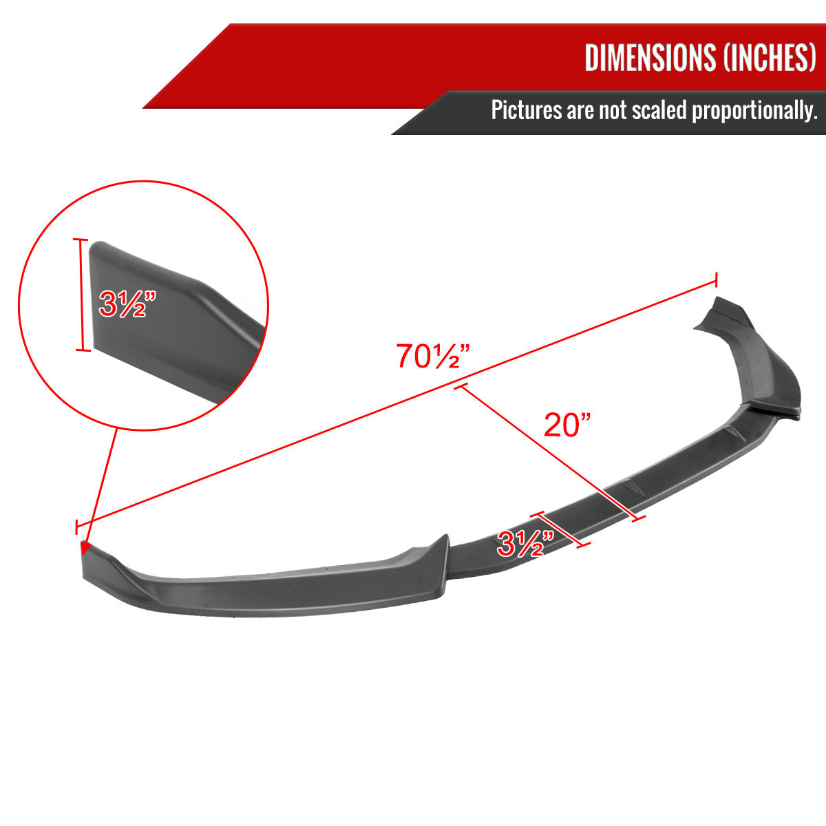 2017-2018 Audi A4/S4 Matte Black 3PC Front Bumper Lip Splitter Kit
